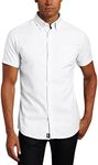 Lee Uniforms Men's Short-Sleeve Oxford Shirt, White, Medium