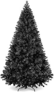 Best Choice Products 9ft Artificial Full Black Christmas Tree Seasonal Holiday Decoration for Home, Office, Party Decoration w/ 2,000 PVC Branch Tips, Metal Hinges, Foldable Base