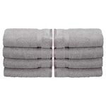 Superior Set, Cotton, Silver, Hand Towel (8-Pack)