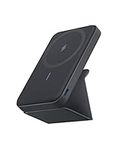 Anker 622 Magnetic Wireless Power Bank (MagGo), 5000 mAh Foldable Magnetic Power Bank with USB-C for iPhone 14/13/12, Interstellar