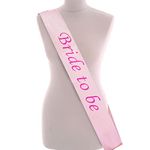 Bride To Be Sash For Bride To Be Decoration Set - Pink Glitter Bride To Be Sash For Bridal Shower Decorations Kit, Bachelorette Decorations For Bride, Bride And Groom To Be Props, Spinster Party