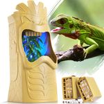【Unique Hydration】 NEPTONION Reptile Water Feeder with Bad Stuff Filter, Auto Shutdown and Filling Reminder, Great for Chameleons, Frogs, Geckos, Bearded Dragons, Yellow (an Extra Filter Included)