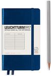 Leuchtturm1917 342918 Notebook Pocket (A6), Hardcover, 187 numbered page, Ruled, Navy