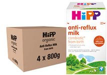 HiPP Anti Reflux Baby Milk Powder Formula, Food for Special Medical Purposes, From birth 800g (Pack of 4)