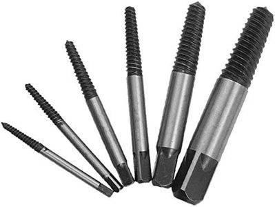 NORTOOLS 6pcs Damaged Screw Extractor Set, Stripped Screws Broken Bolt Extractor Set,Fine Thread Bad Screw Stud Remover for Stripped Screws Nuts