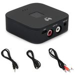 New Bluetooth 5.0 Receiver Wireless 3.5mm AUX NFC to 2RCA Audio Stereo Adapter