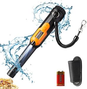 Vertimia Metal Detector Pinpointer with LCD Display, IP68 Full Waterproof Pin Pointer Wand, 3 Modes Handheld Pinpointing Finder Probe Treasure Hunting with Belt Holster for Adults,A Battery Included