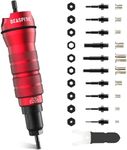 Cordless Drill Electric Rivet Gun Adapter Rivet Nut Drill Adapter Kit Including 10 Mandrel and 50Pcs Assorted Rivet Nuts, Rugged Carrying Case