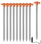 Cheardia 10 Pack Tent Stakes Heavy 