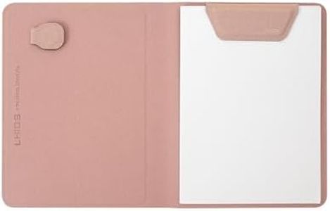 LHiDS A6 Magnetic Padfolio Organizer with Pen Holder & Notepad – Compact Magnetic Notebook Folder for Quick Notes, Work, Study – Pink