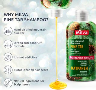 Milva Pine Tar Shampoo 200ml – Deep Cleansing Hair Care