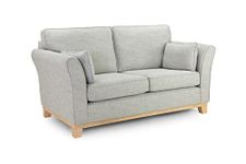 Honeypot Sofa - Delta 2 Seater Sofa for Living Room - Soft Grey Fabric Upholstered Couch | Setup Included | Made in EU | Built to Last (2 Seater Sofa)