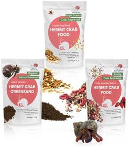Snout and Shell Hermit Crab Food Bundle – Fruity Breakfast Blend, Crabby Bug Blend & Greensand – Organic, High Protein, Natural Minerals – Complete Nutrition for Healthy Shell Growth & Vitality