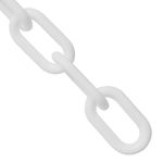 Mr. Chain Heavy Duty Plastic Barrier Chain, White, 2-Inch Link Diameter, 100-Foot Length (51001-100)
