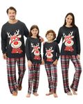 MDAI Family Christmas Pajamas Set-Matching Christmas Family Pajamas for Men Women Kids Cute Xmas PJ's Pyjama Noel Famille Elk