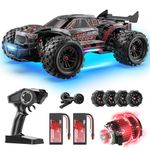 DEERC 1:14 Fast Brushless RC Car for Adults, Max 46+ mph Off-Road Truck, 2 * 3S Lipo 4WD Waterproof, 7 Lighting Modes High Speed Remote Control, All Terrain Truggy for Snow, Sand & Mud