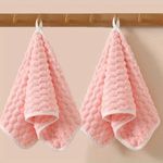 LINEAR Microfiber Hand Towels/Face Towel/Small Size Towel/Towel for Men, Women & Babies/Ultra Soft, Absorbent & Quick Dry Towels for Gym, Travel 300 GSM (Pink)