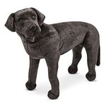 Melissa & Doug Black Lab Giant Stuffed Animal, Wildlife, Soft Polyester Fabric, Beautiful Black Lab Markings, Handcrafted, 77.47 cm H x 49.53 cm W x 24.13 cm L