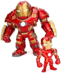 Jada - Marvel - Set 2 Figurines Iron Man - 15cm et 5cm - Tête Amovible - 253223002