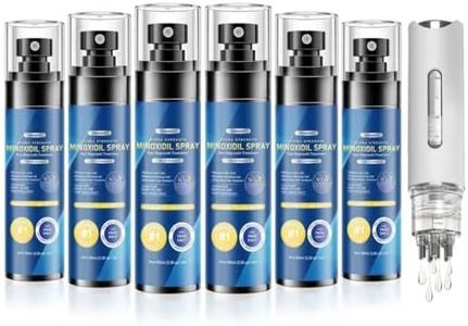 5% Minoxidil Spray for men-6 pack， Infused with Biotin, Hair Growth Treatment, Supports Thicker and Fuller Hair & Beard (21oz, 10 Month Supply)
