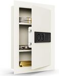 Giantex Electronic Wall Hidden Safe Security Box, Built-In Wall Electronic Flat Security Safety Cabinet (White)