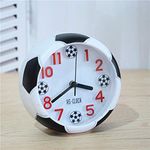 Football Shape Alarm Clock Cute Student Soccer Desktop Alarm Clock (No Battery)