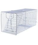 42" Galvanised Folding Urban Fox Feral Cat Trap Humane Dog Pest Control Live Catch (1)