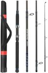 THKFISH 4 Piece/5 Piece Saltwater Travel Rod, Heavy Spinning Fishing Rod Portable Travel Surf Rod Carbon Fiber Saltwater Boat Fishing Rod 7’/8’/9’ with Rod Case Bag for Seawater Fish