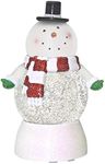 Christmas by Roman Inc., Confetti Lites Collection, 7.5" H LED Snowman Swirl Confetti Light Dome, Lantern, Snow Globe, Holiday Home Décor, Santa, Cardinal, Nutcracker, Snowman, Reindeer (7x5x3)