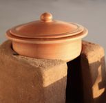 SWADESHI BLESSINGS Unglazed Clay Handi/Earthen Kadai/Mitti Bhagona/Clay Pot for Cooking & Serving with Lid, 2.5Liters (with Natural Mirror Shine) +Free ASH for Cleaning (Red)