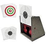 Atflbox BB Trap Target with 20pcs Paper Target and Resetting Shooting Target for Airsoft Pellet Gun Rifle BB Gun