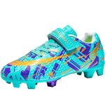 VTASQ Soccer Shoes Child Teens Artificial Grass Soccer Sneakers Training Shoes Athletics Training Soccer Boots, turquoise, 2.5 UK