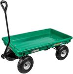 Farm Tuff 20-Inch X 38-Inch Green Plastic Deck Wagon