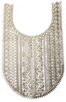 Paushak Boutique Golden Sequence & Jari Embroidery Round Neck Stiching Patch (Piece 1)