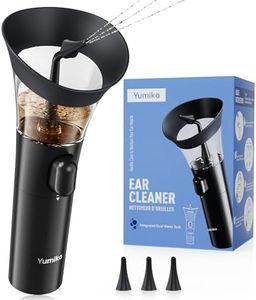 Yumika Ear Wax Removal Kit – Manual Ear Cleaner with Powerful Water Flow for Deep Clean & Soft Silicone Tip, Black
