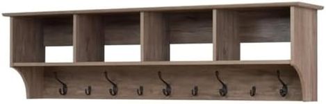 Prepac 60 inch Wide Hanging Entryway Shelf, Drifted Gray