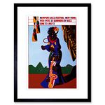 Wee Blue Coo Advert Exhibition Newport Jazz Festival USA Music Sax Framed Art Print