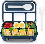 Claiez Lunch Boxes for Adults - 1300 ML Lunch Box for Kids, with Spoon & Fork - Durable Perfect Size for On-The-Go Meal, BPA-Free & Food-Safe Materials (Multicolour)