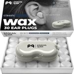 PQ Wax Earplugs for Sleep - 30 Silicone Wax Earplugs for Sleeping, Swimming, Shooting, Snoring, Sound Blocking Level 32 dB, Noise Cancelling Womens Ear Plugs