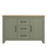 Galano Limestone 2 Door 3 Drawer Sideboard, Storage Cabinet and Organizers, Freestanding Cabinet for Living Room and Entryway (Dark Green)