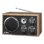 Victrola Wooden Desktop FM Radio wi