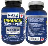 Naka Platinum Enhanced Serrapeptase Enzymes, 120.000 SU, Delayed Release, Enhanced with MERIVA Curcumin, Boswellia, Bromelain and BioPerine, Made in Canada (75 DR vcaps)