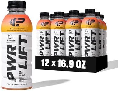 Whey Protein Water Sports Drink by PWR LIFT | Orange Mango | Keto, Vitamin B, Electrolytes, Zero Sugar, 10g of Protein | Post-Workout Energy Beverage | 16.9oz (Pack of 12)