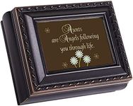 Aunt Cottage Garden Distressed Black Tiny Square Treasure Box