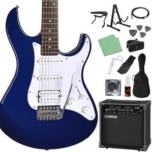 Yamaha PACIFICA012 DBM Electric Guitar for Beginners, 14-Piece Set, Includes Yamaha Amplifier