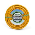 Sharpex 30 Meter 0.5 Inch Hose Pipe for garden | Heavy Duty Yellow Water Pipe Lightweight, Durable & Flexible | Hose with Clamps & Connector | Car Washing, Garden Pipe for Home, Outdoor-Indoor Use