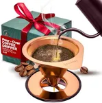 ireum Gourmet Pour Over Coffee Maker – Twill-Mesh, Paperless, Pour Over Drip Coffee Filter & Nonslip Silicone Base