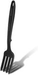 GEEHUA 11 Inch Silicone Flexible Fork, Heat Resistant Cooking Fork Nonstick Blending Fork Dishwasher Safe Kitchen Fork for Cooking Utensil for Kitchen Stir Mix Mash(Black)