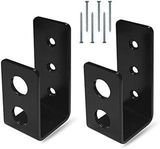 SecurityMan Heavy Duty 2x4 Door Barricade Brackets - 700lbs of Force, Door Brace Install in -(2pc) Thick 3.5mm Iron Metal U Bracket | Rust Proof - Gate Bar Holder for Indoor/Outdoor Door Security Bar