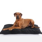 MABOZOO Indestructible Dog Beds Chew Proof Dog Crate Pad,Durable Dog Bed for Aggressive Chewers,Tough Washable Dog Mats for Small/Medium Dogs,Black Washable Dog Bed for Kennel,M 18x29 in